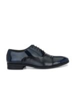 House of Pataudi Men Textured Formal Oxfords