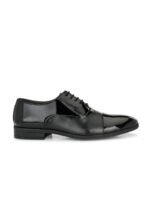 House of Pataudi Men Textured Formal Oxfords