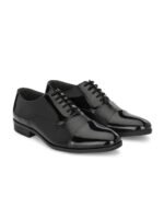 House of Pataudi Men Textured Formal Oxfords