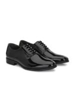 House of Pataudi Men Textured Formal Oxfords