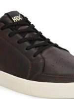 HRX by Hrithik Roshan Men Brown Contrast Sole Lace Up Sneakers