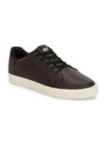 HRX by Hrithik Roshan Men Brown Contrast Sole Lace Up Sneakers