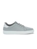 HRX by Hrithik Roshan Men Grey & White Perforations Comfort Insole Sneakers