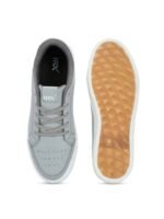 HRX by Hrithik Roshan Men Grey & White Perforations Comfort Insole Sneakers