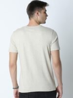 Huetrap Men Beige & Black Typography Printed Sustainable T-shirt