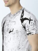 Huetrap Men White Graphic Printed Cotton T-shirt