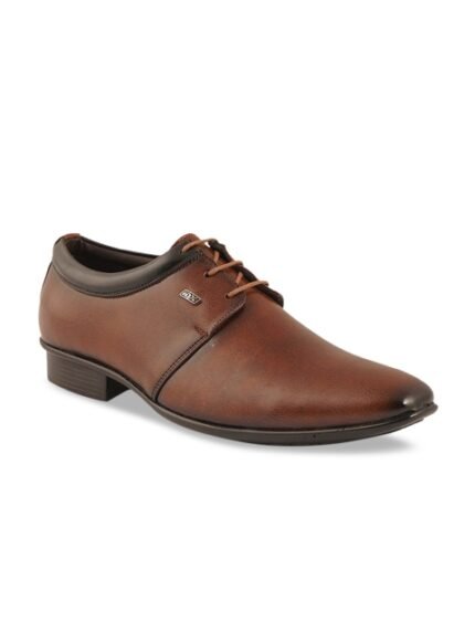 iD Men Solid Lace Up Oxfords Formal Shoes