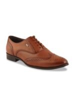 iD Men Tan Lace Up Formal Shoes