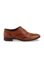 iD Men Tan Lace Up Formal Shoes