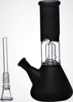 Inara Creation Glass Percolator Ice Bong 8 Inch Smoking Pipe (Black, 1)