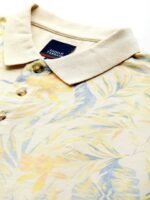 Indian Terrain Pure Cotton Floral Print Polo Collar T-shirt