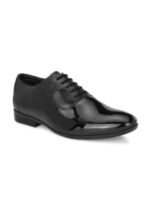 INVICTUS Men Black Solid Leather Formal Oxford Shoes