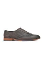 INVICTUS Men Brown Textured Formal Oxfords