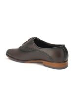 INVICTUS Men Brown Textured Formal Oxfords