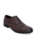 INVICTUS Men Brown Woven Design Oxfords Formal Shoe