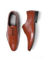 INVICTUS Men Tan Brown Formal Oxfords