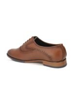 INVICTUS Men Tan Textured Formal Oxfords