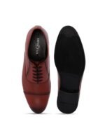 INVICTUS Men Tan Textured Oxfords