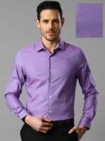 INVICTUS Purple Slim Fit Sustainable Formal Shirt