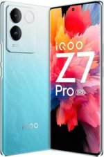 iQOO Z7 Pro 5G (Blue Lagoon, 8GB RAM, 256GB Storage) | 3D Curved AMOLED Display | 4nm MediaTek Dimesity 7200 5G Processor | 64MP Aura Light OIS Camera | Segment's Slimmest &...