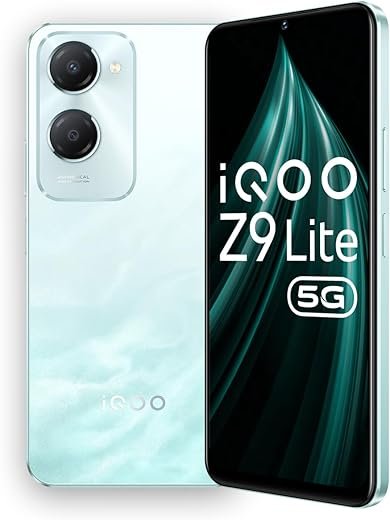 iQOO Z9 Lite 5G (Aqua Flow, 4GB RAM, 128GB Storage) | Dimensity 6300 5G | 50MP Sony AI Camera | Charger in The box