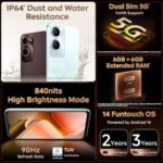 iQOO Z9 Lite 5G (Mocha Brown, 4GB RAM, 128GB Storage) | Dimensity 6300 5G | 50MP Sony AI Camera | Charger in The box