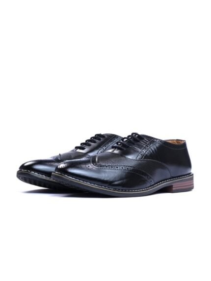 ITALIAN ELEGANZA Men Textured Round Toe Formal Oxfords Shoes