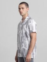 Jack & Jones Geometric Printed Cuban Collar Casual Shirt