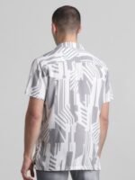 Jack & Jones Geometric Printed Cuban Collar Casual Shirt