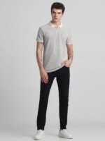 Jack & Jones Men Striped Polo Collar Pockets T-shirt