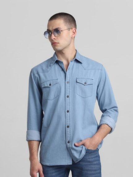 Jack & Jones Opaque Denim Casual Shirt