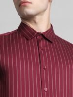 Jack & Jones Slim Fit Vertical Striped Pure Cotton Formal Shirt