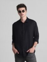 Jack & Jones Spread Collar Casual Pure Cotton Shirt