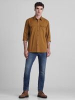 Jack & Jones Spread Collar Long Sleeves Cotton Shirt