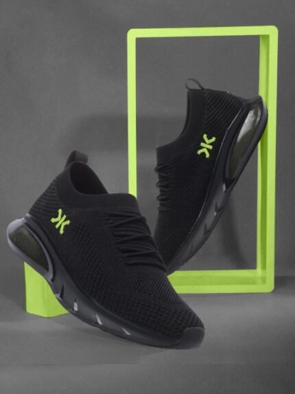 Killer Men Black Woven Design Sneakers