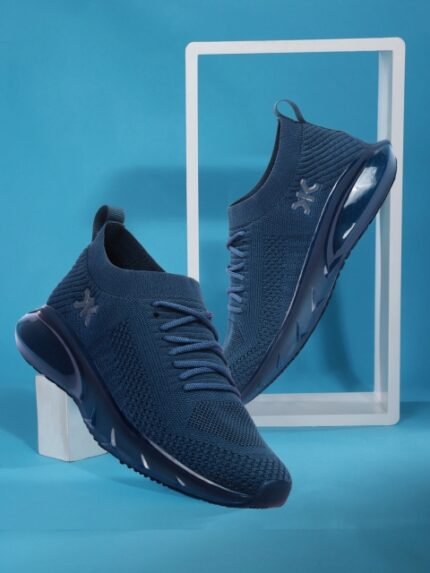 Killer Men Blue Solid Mesh Sneakers