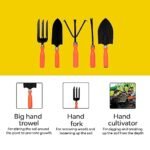 Kraft Seeds by 10CLUB Gardening Hand Tools Set - 5 Pieces (Cultivator, Big and Small Trowel, Weeder, Fork) | Tools for Home Garden | Durable Plant Tool Kit | Farming Tools