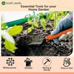 Kraft Seeds Garden Trowel - 1 PC (Red Handle, Metal Blade) | Gardening Tools for Home Garden | Durable and Sturdy Rust-free Shovel for Garden | Premium Gardening Accessories