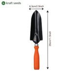 Kraft Seeds Garden Trowel - 1 PC (Red Handle, Metal Blade) | Gardening Tools for Home Garden | Durable and Sturdy Rust-free Shovel for Garden | Premium Gardening Accessories
