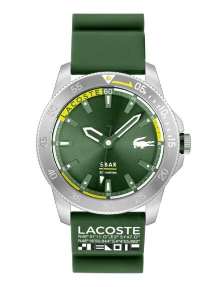 Lacoste Men Stainless Steel Dial & Silicon Straps Analogue Watch 2011332