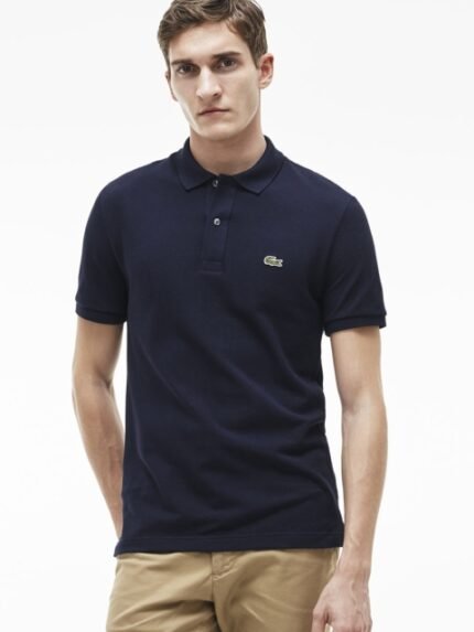 Lacoste Navy Blue Slim Fit Petit Pique Polo