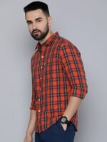 Levis Pure Cotton Slim Fit Tartan Checked Full Sleeves Casual Shirt