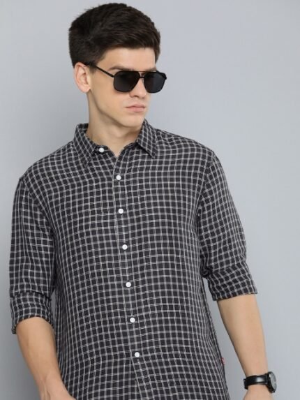 Levis Slim Fit Checked Casual Shirt