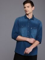 Louis Philippe Jeans Pure Cotton Slim Fit Denim Casual Shirt