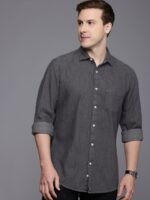 Louis Philippe Jeans Slim Fit Denim Washed Pure Cotton Casual Shirt