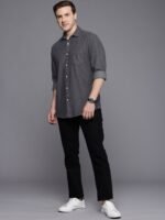 Louis Philippe Jeans Slim Fit Denim Washed Pure Cotton Casual Shirt