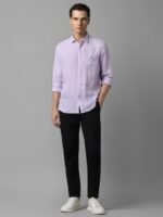 Louis Philippe Jeans Slim Fit Opaque Linen Casual Shirt