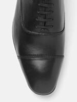 Louis Philippe Men Black Leather Solid Formal Oxfords