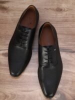 Louis Philippe Men Black Solid Oxford