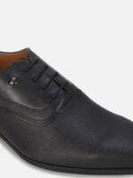 Louis Philippe Men Black Solid Oxford
